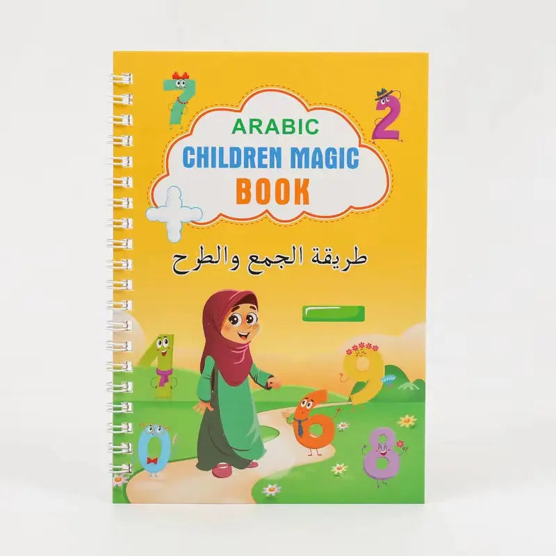 Magic Ink Arabic Copybooks for Kids Reusable Handwriting Workbooks for Preschools (4 Books with Pens)
